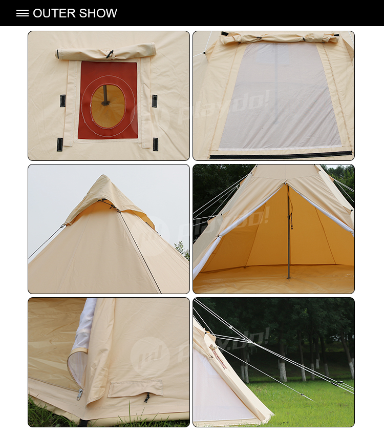 Cheap Goat Tents Luxury Waterproof Tepee Tent 5m Cotton Canvas Camping Teepee Tipi Indian Tent   